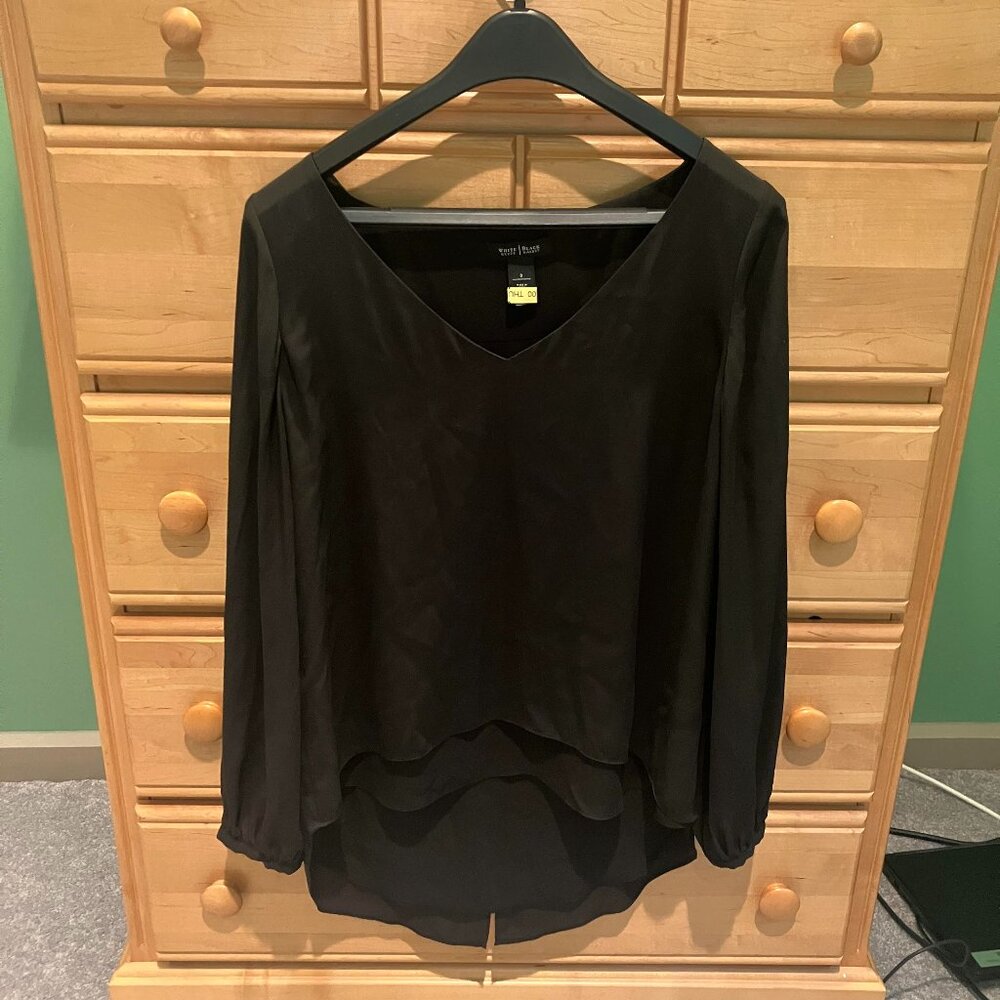 White House Black Market Medium Black Blouse